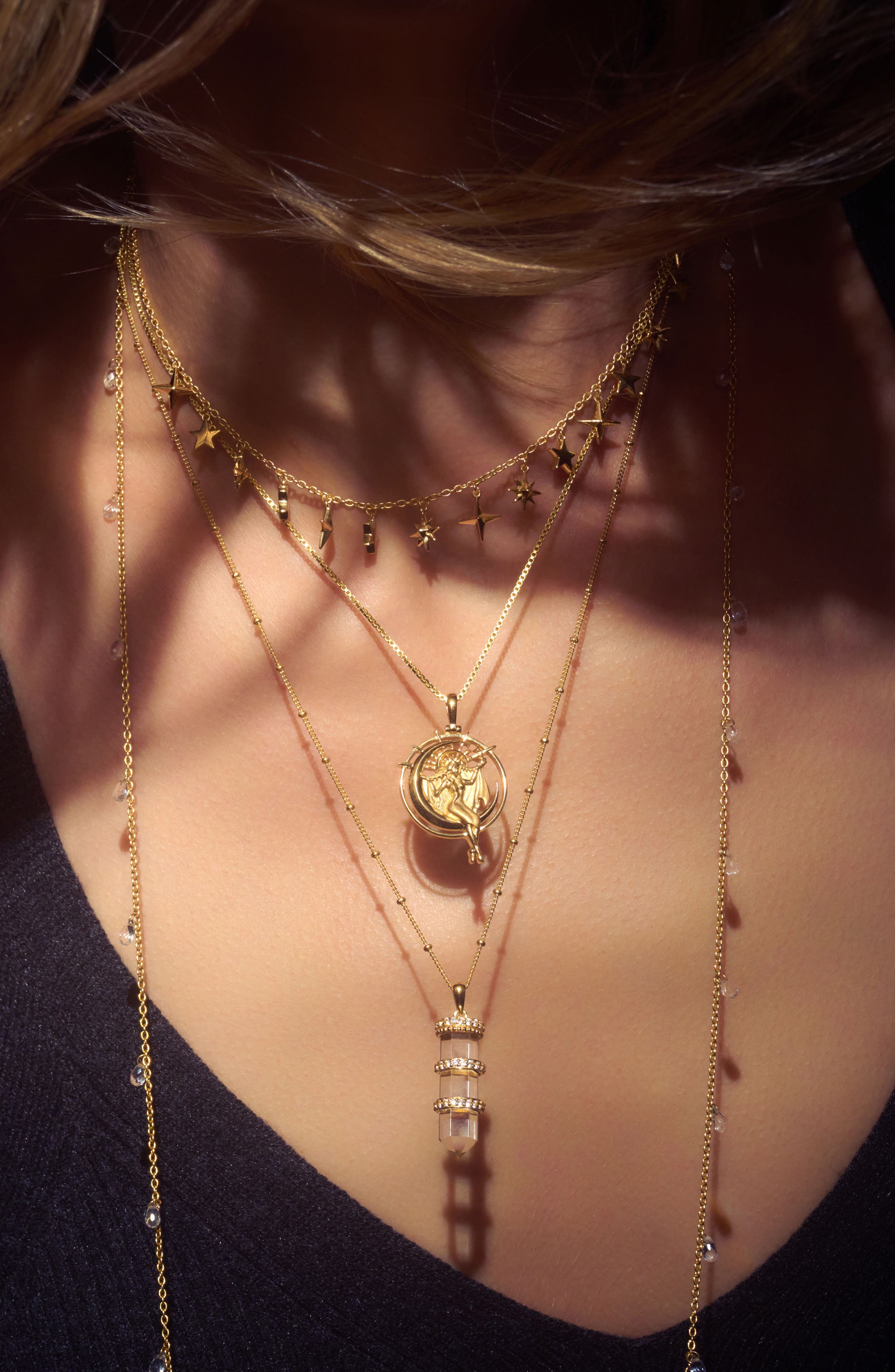 Awe Inspired Aphrodite Necklace Gold Vermeil Awe Inspired Goddess