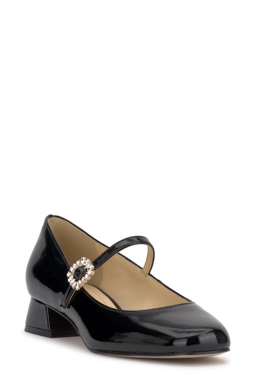 Jessica Simpson Treen Womens Adjustable Patent Mary Jane Heels In Black