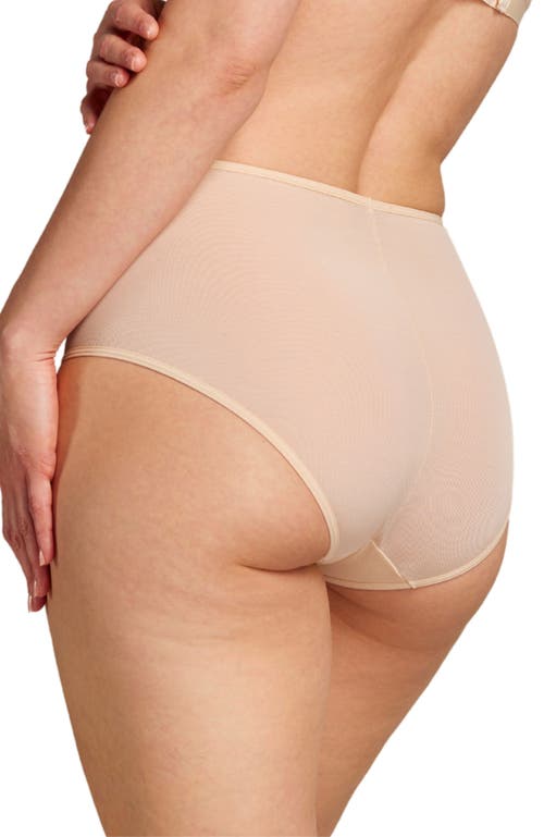 Shop Siella Power Mesh High Waist Brief In Sand