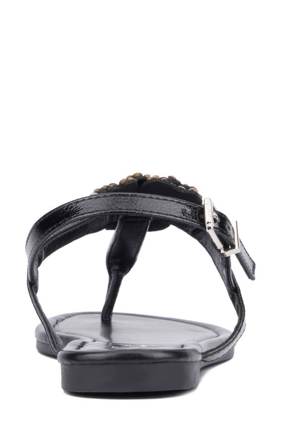 New York And Company Ailis Thing Toe Sandal In Black