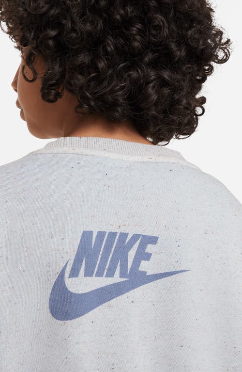 Shop Nike Kids' Fleece Logo Sweatshirt In Leche Blue/ashen Slate