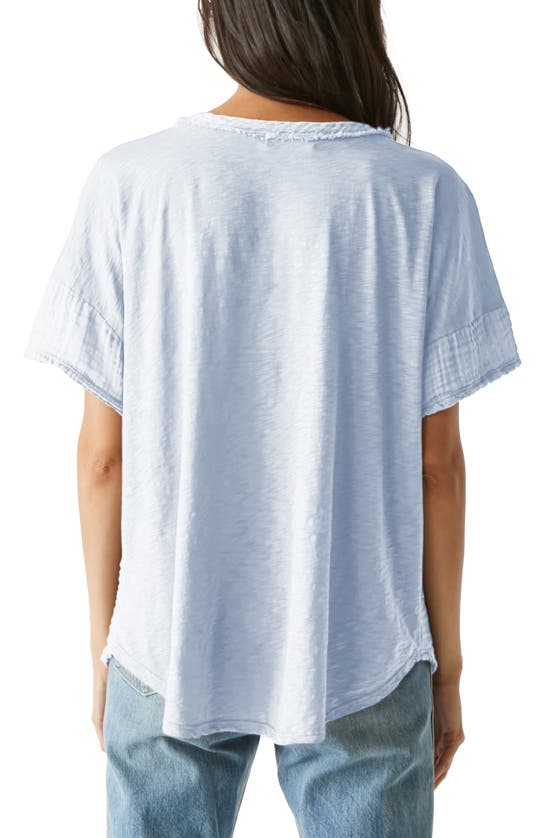Michael Stars Gretna V-neck Gauze Top In Water