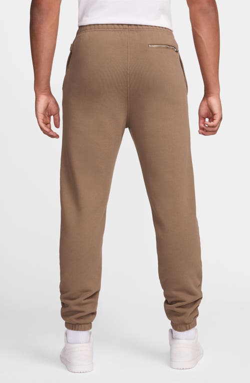 Jordan Wordmark Cotton Fleece Sweatpants In Archaeo Brown
