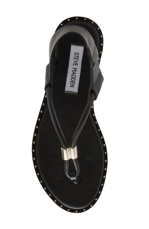 Shop Steve Madden Meduza Sandal In Black Leather