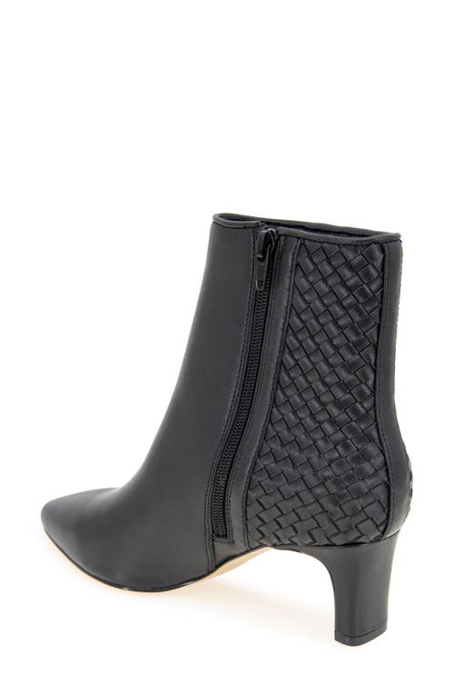 Shop Andre Assous André Assous Winter Pointed Toe Bootie In Black Woven