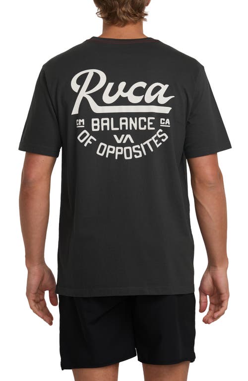 Shop Rvca Signage Graphic T-shirt In Black