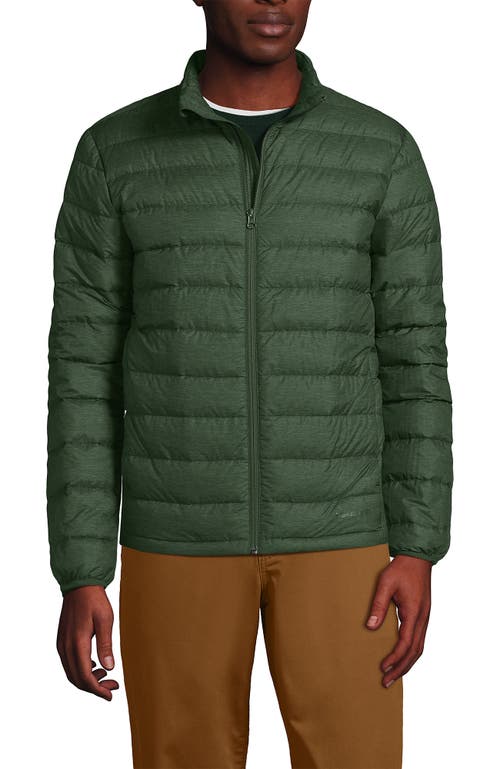 Shop Lands' End Wanderweight Ultralight Packable Down Jacket In Estate Green Heather