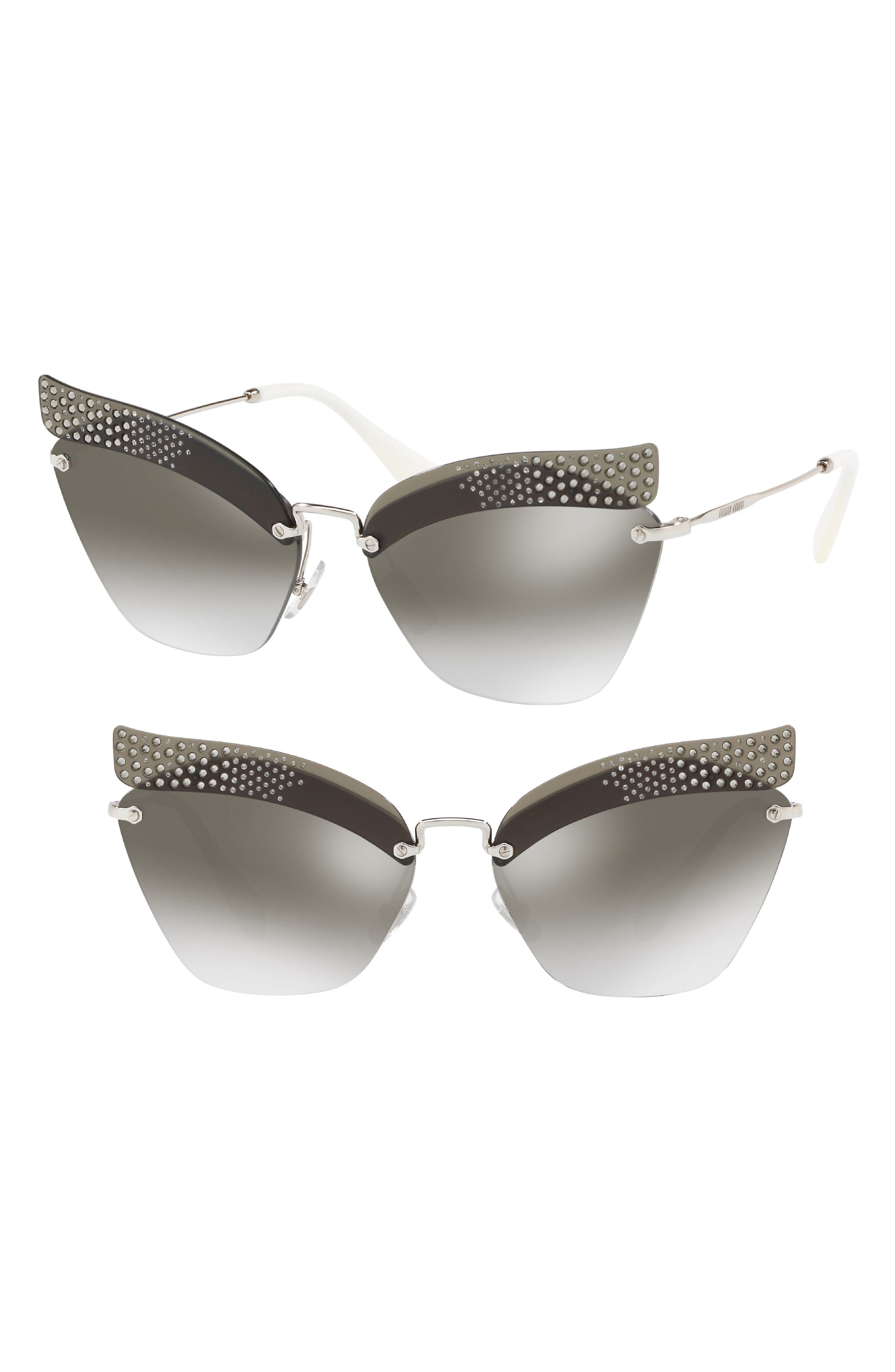 miu miu 63mm cat eye sunglasses