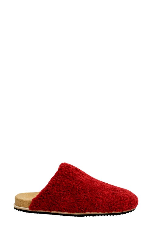 Holly Orthotic Faux Shearling Slipper in Winter Red