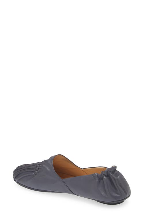 Shop Chocolat Blu Cam Flat In Navy Leather