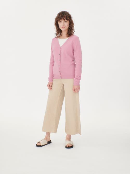 Shop Gobi Cashmere V-neck Cardigan In Orchid Smoke