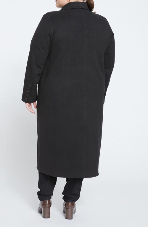 Universal Standard Jackson Tailored Brushed Twill Coat In Black
