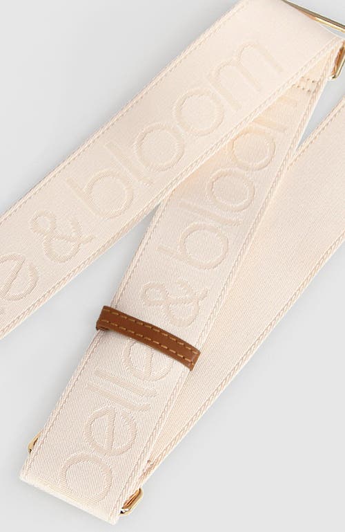 Belle & Bloom Classic Weft Shoulder Strap In Cream/camel