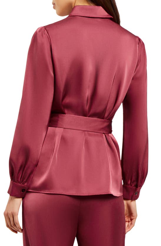 Shop Misook Tie Waist Jacket In Afrcn Violet