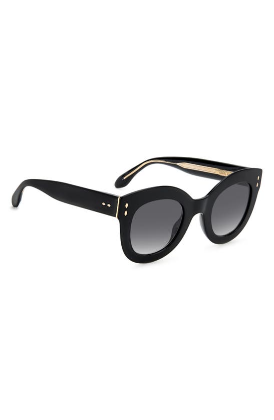 Isabel Marant 49mm Gradient Round Sunglasses In Black