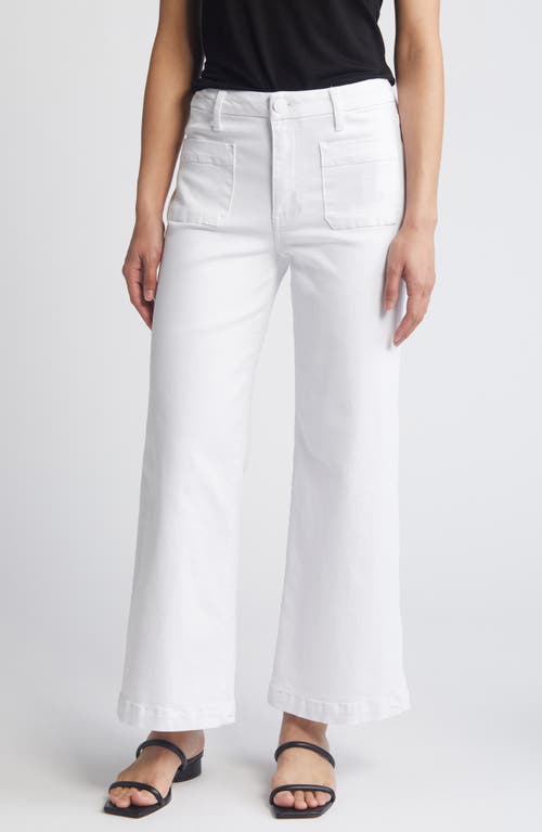 KUT from the Kloth Meg Patch Pocket Wide Leg Jeans Optic White at Nordstrom,