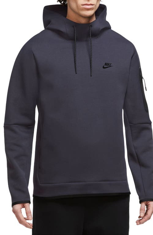 Nike Sportswear Tech Fleece Hoodie in Cave Purple/Black