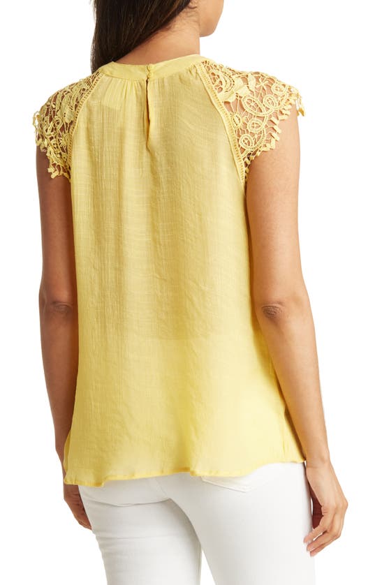 FORGOTTEN GRACE FORGOTTEN GRACE CROCHET CAP SLEEVE BLOUSE