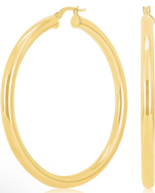 Donatello Gian Sterling Silver Large Gold Tone Hoops In Gold