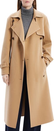 Theory Tie Waist Wool Cashmere Trench Coat Nordstrom