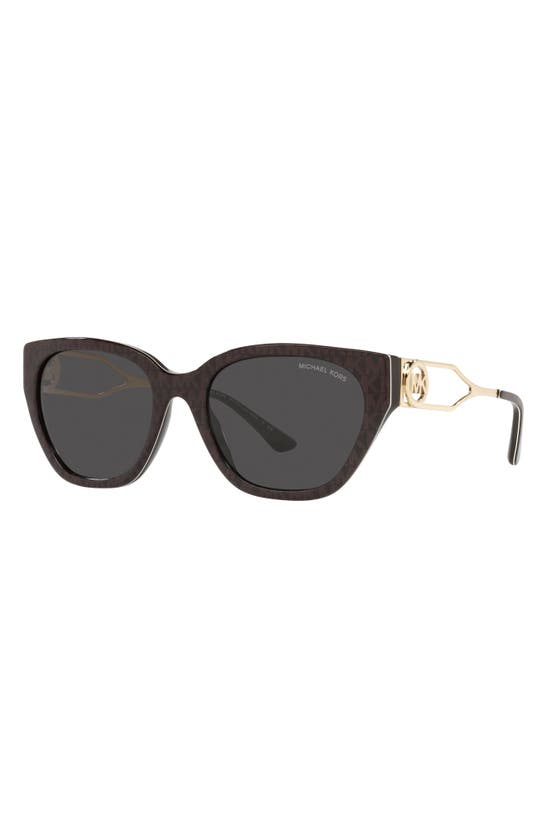 Shop Michael Kors Lake Como 54mm Cat Eye Sunglasses In Brown