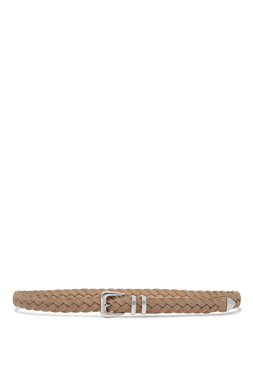 Shop Brunello Cucinelli Calfskin Belt In Hazelnut