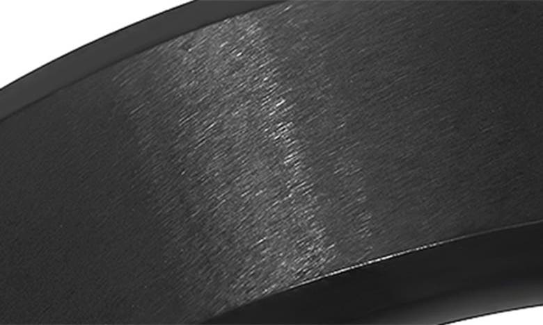 HMY JEWELRY BRUSHED BLACK IP TUNGSTEN BAND RING