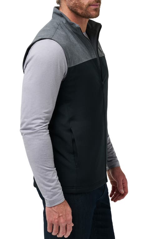 Travismathew Quadraplane Vest In Heather Dark Grey