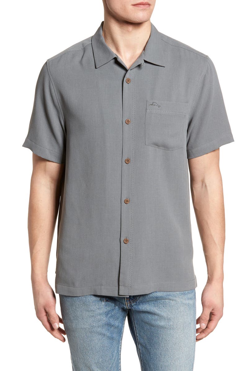 Tommy Bahama Royal Bermuda Standard Fit Silk Blend Camp Shirt, Main, color, 