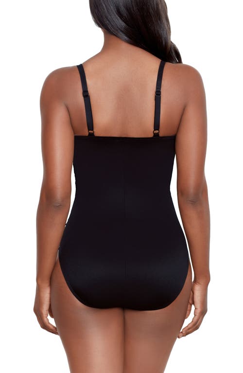 Shop Miraclesuit ® Iridium Mystique Underwire One-piece Swimsuit In Black/multi