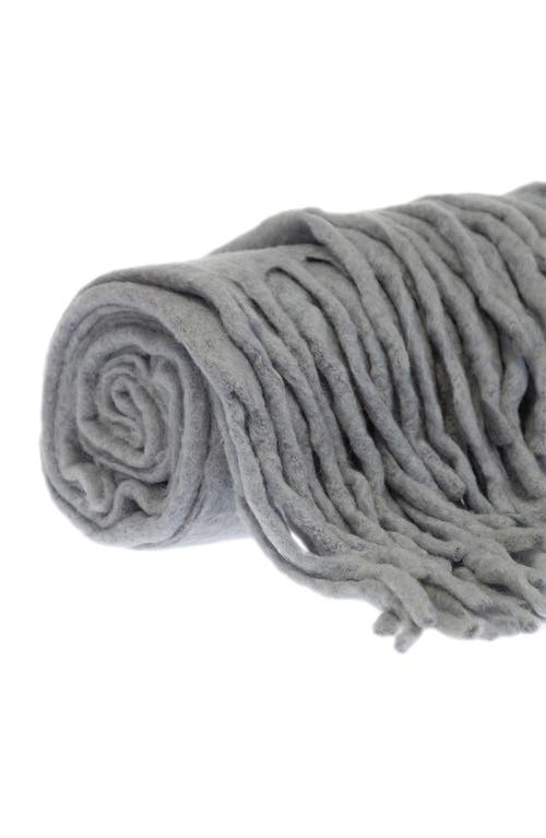 Parkland Collection Nagar Fringe Throw Blanket In Gray