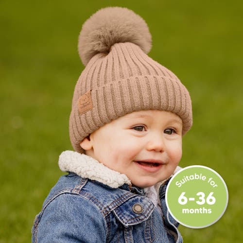 Keababies 2-pack Pom Knitted Beanie In Dune