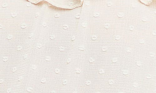 English Factory Swiss Dot Ruffle Chiffon Top In Ivory