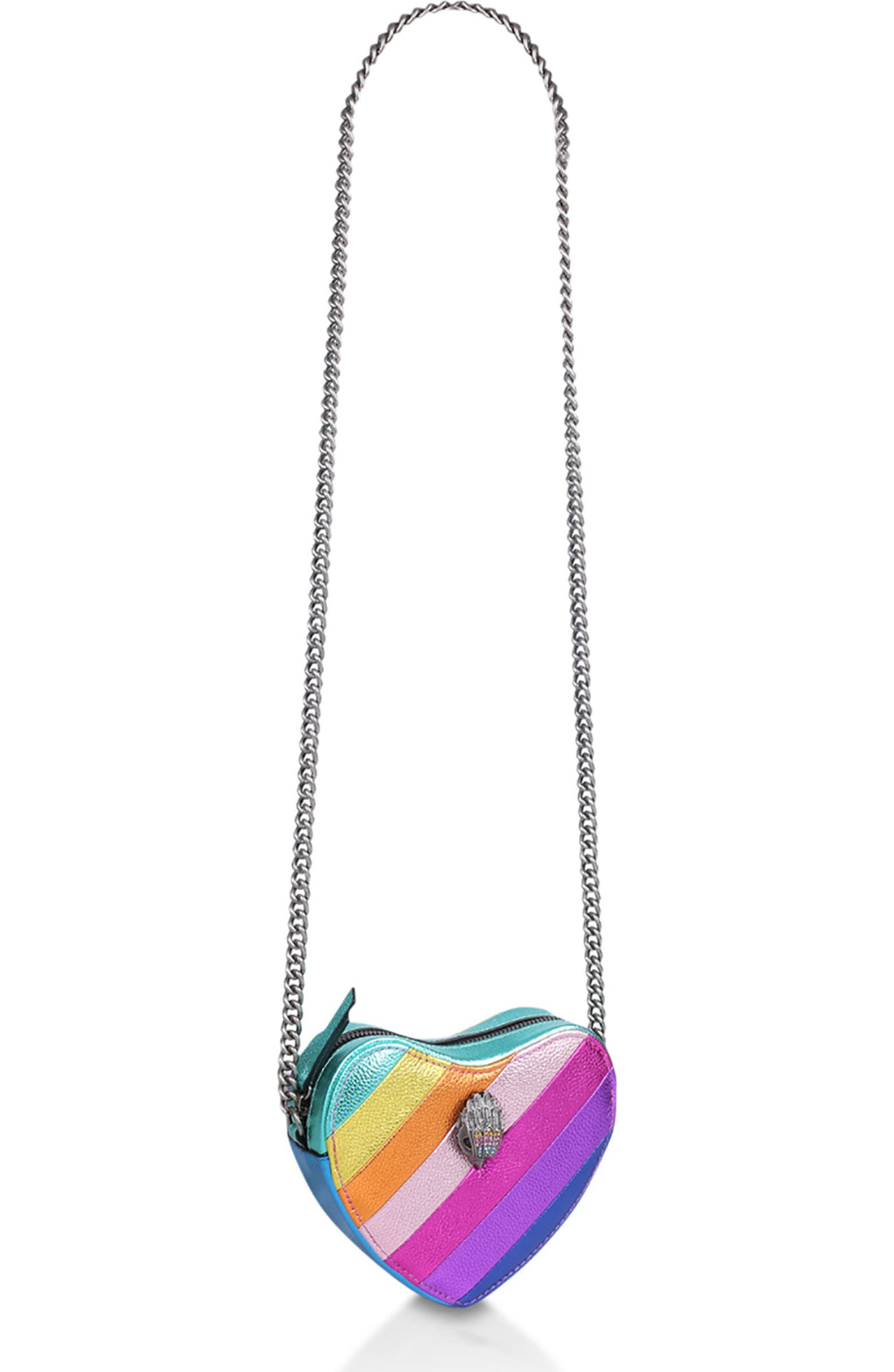 Kurt Geiger London Rainbow Shop Mini Kensington Heart Crossbody Bag ...