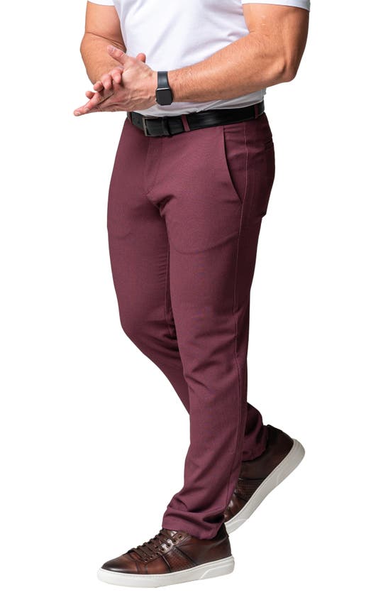Maceoo Dot Red Four Way Stretch Pants In Red