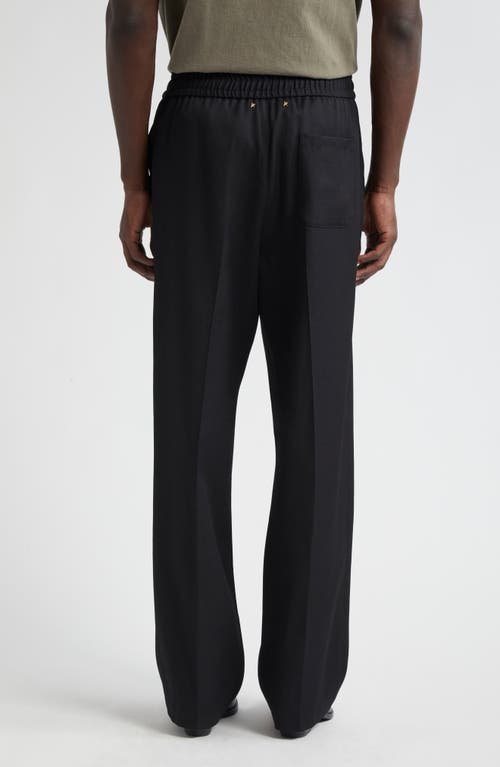 Shop Golden Goose Lennon Virgin Wool Twill Joggers In Black