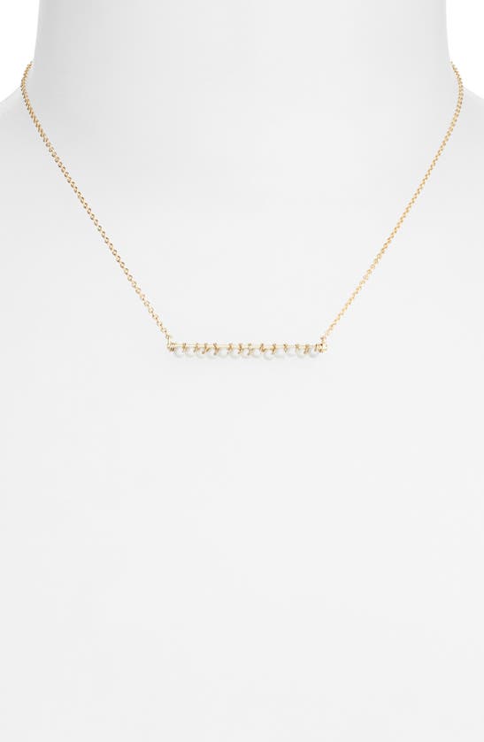 Shop Argento Vivo Sterling Silver Wrapped Bar Necklace In Gold/green