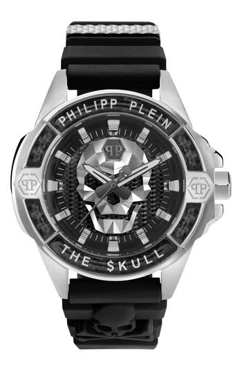 Philipp Plein Sport The $kull Silicone Strap Watch, 44mm In Stainless Steel