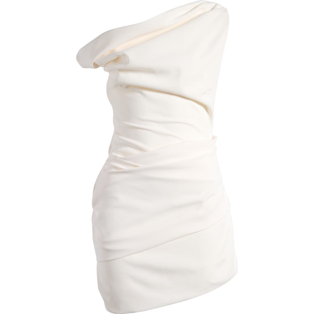 House Of Cb Artemides One-shoulder Minidress In White