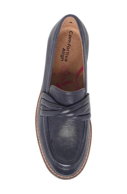 Shop Comfortiva Lilac Lug Sole Loafer In Sky Navy