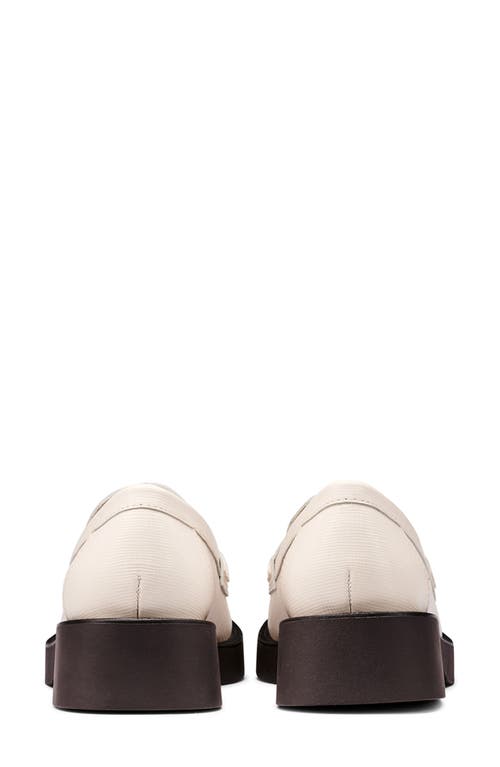 Shop G.h.bass Bowery Lizard Embossed Loafer In Off White