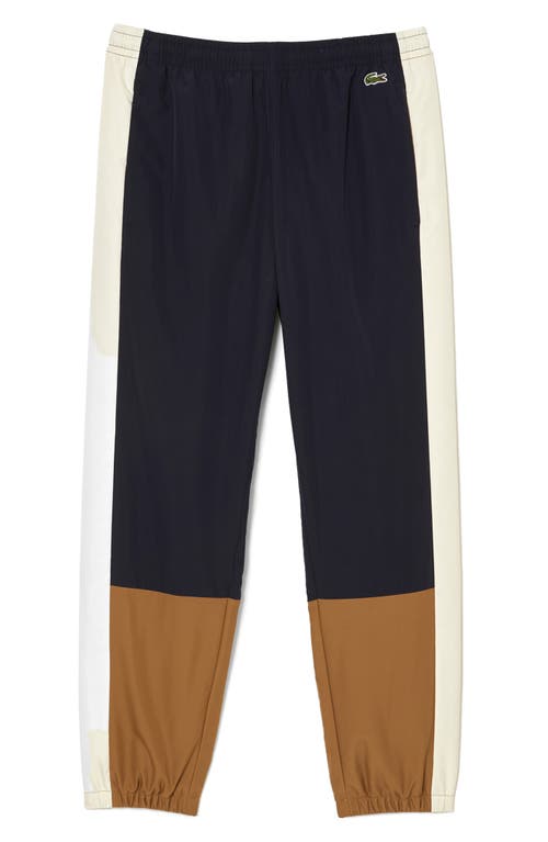 Shop Lacoste Regular Fit Colorblock Athletic Pants In Rhi Abimes/cookie-laponie