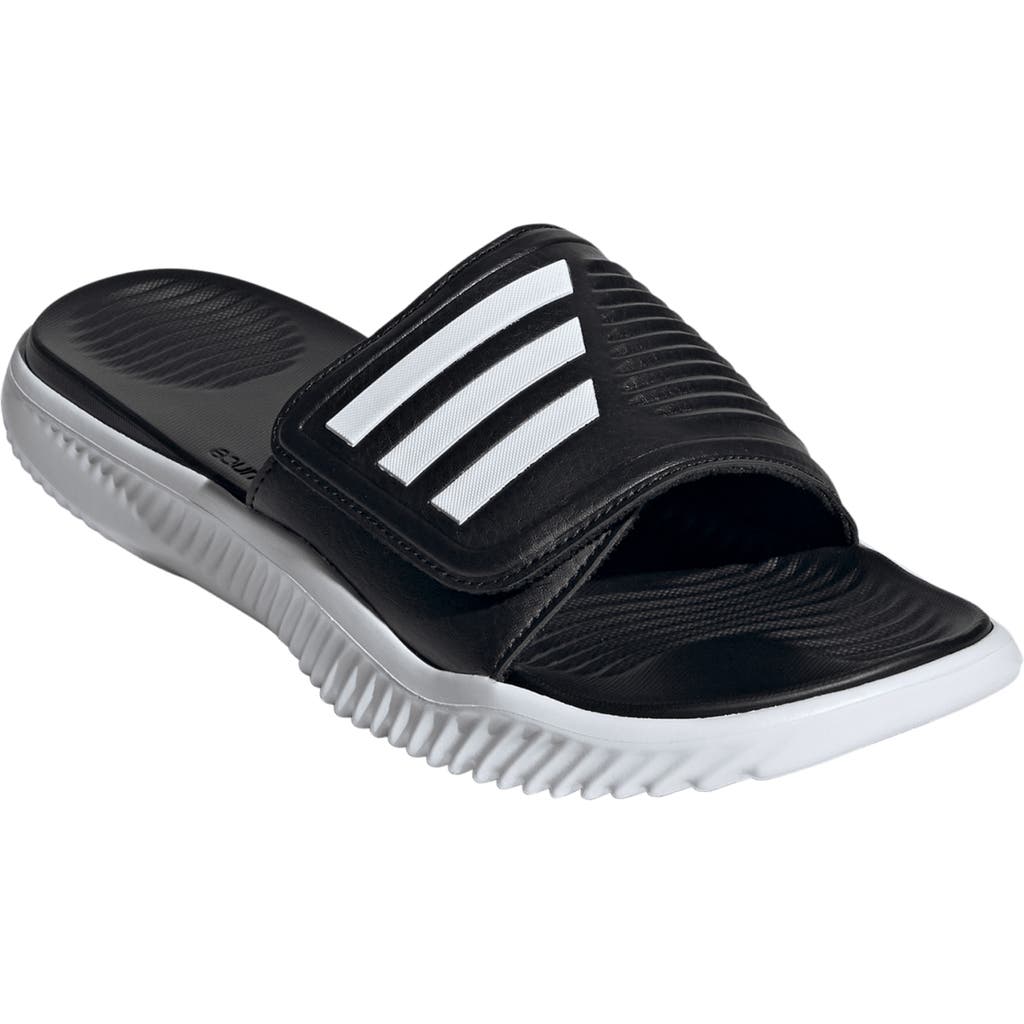 Adidas Originals Adidas Alphabounce Slide Sandal In Black/white/black