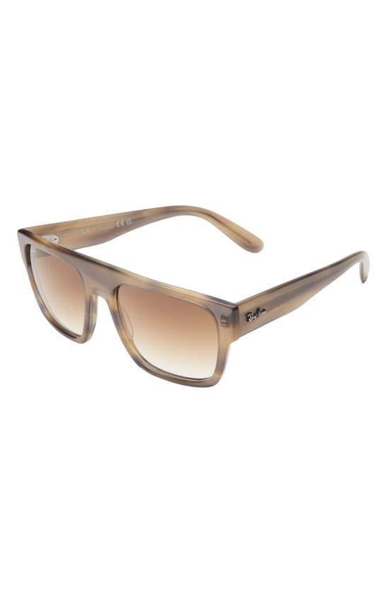 Shop Ray Ban Ray-ban 57mm Square Sunglasses In Striped Grey