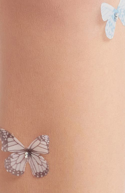 High Heel Jungle Pixie Butterfly Tulle Tights In Beige