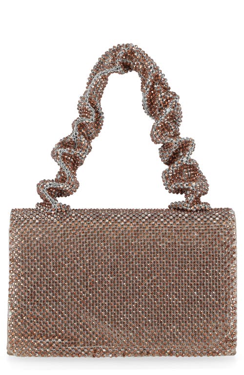 Shop Jessica Mcclintock Carla Top Handle Rhinestone Bag In Bronze