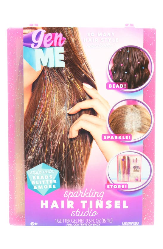 Shop Gen-me Kids' Sparkling Hair Tinsel Studio Kit In Pink Multi