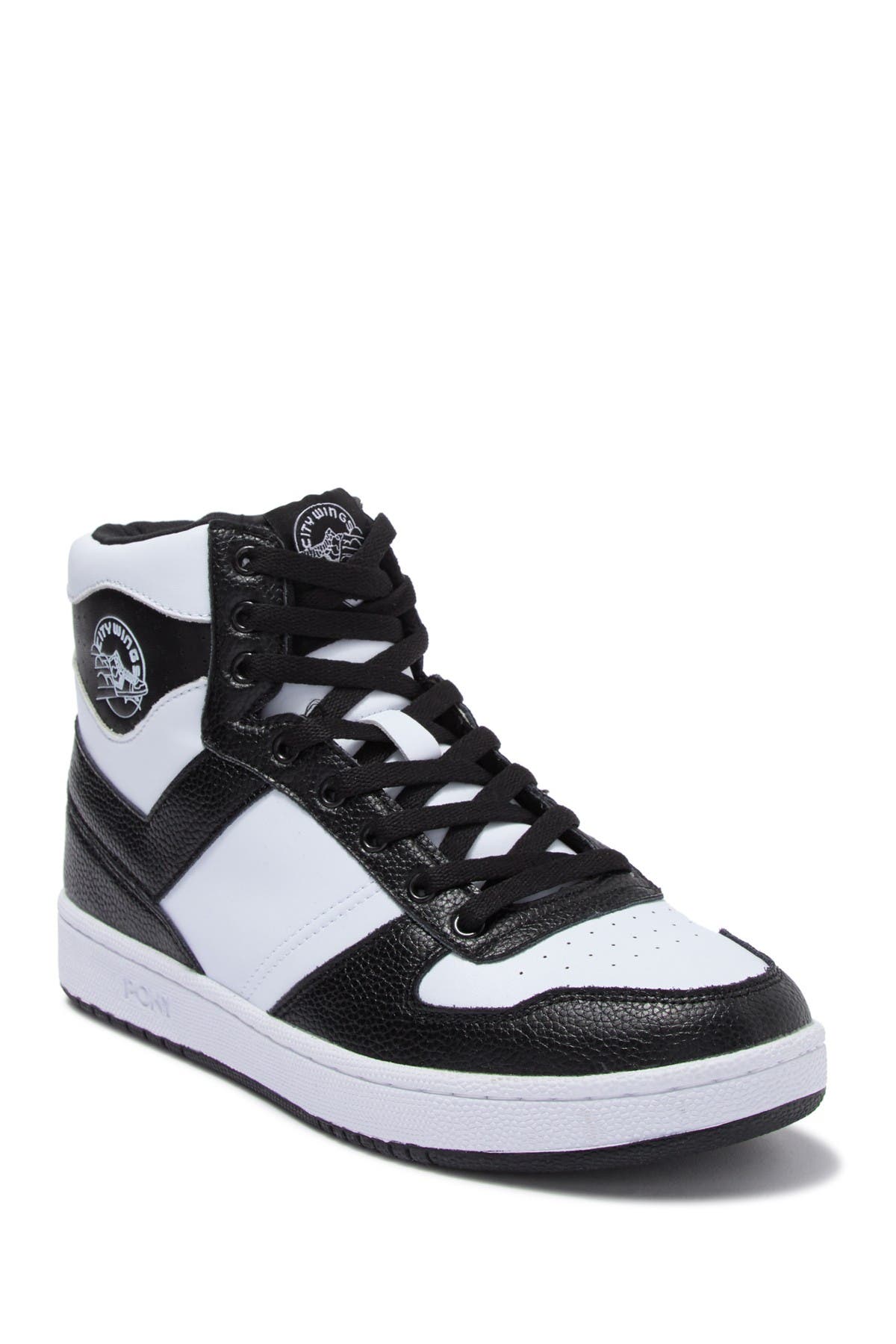 Pony City Wings High Top Sneaker In Black/white | ModeSens