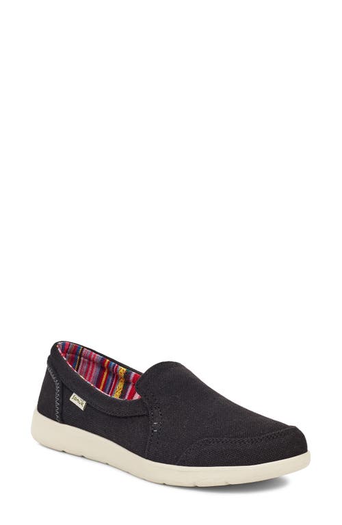 Sanuk Sidewalk Surfer Lite 2 Slip-on Shoe In Black