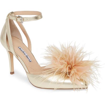 Charles David Violate Ankle Strap Pump, Metallic